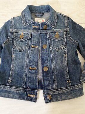 J.Crew Crewcuts Toddler Girls Stretch Denim Jacket Classic Blue Size 2T